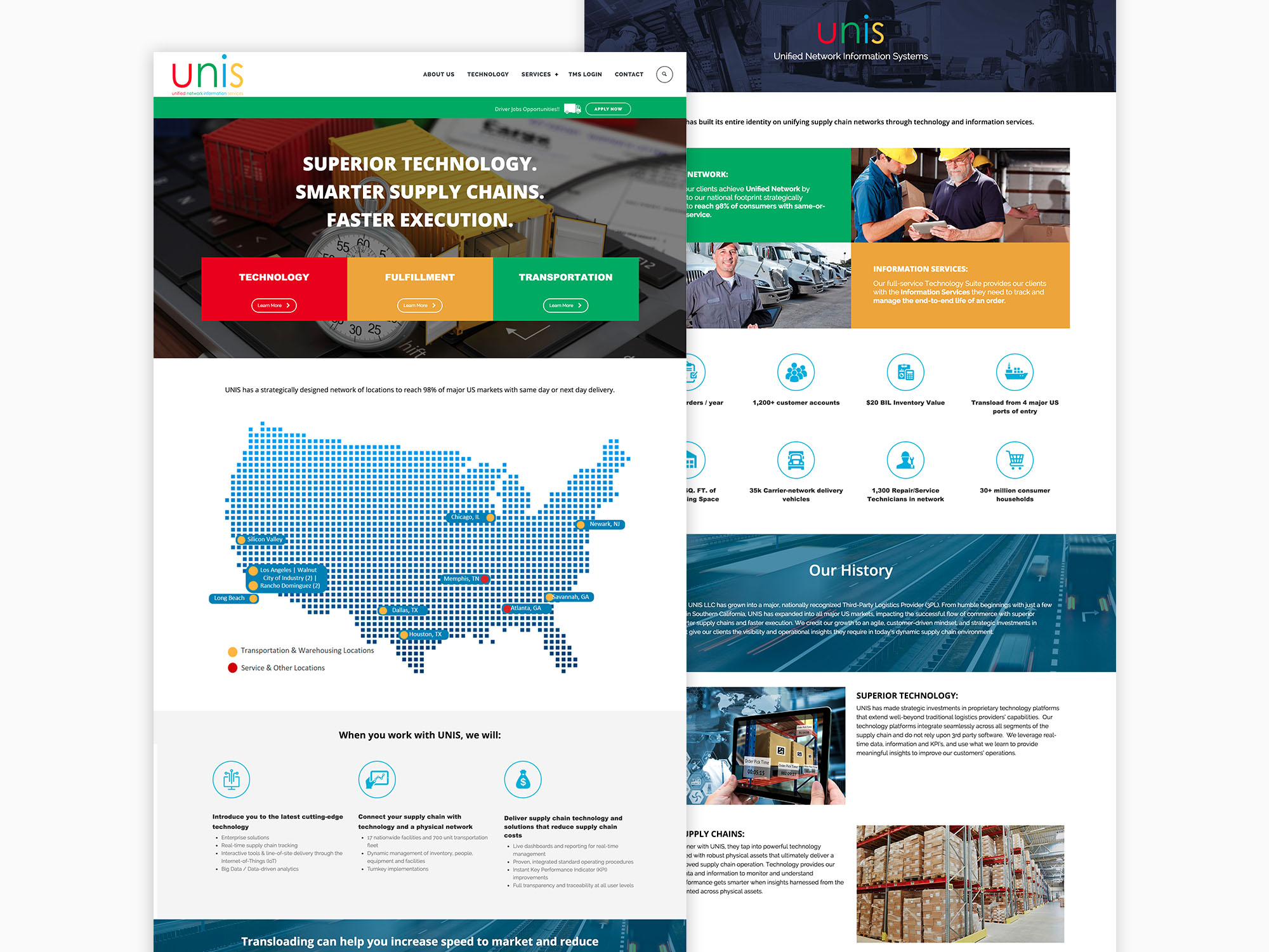 UNIS website design