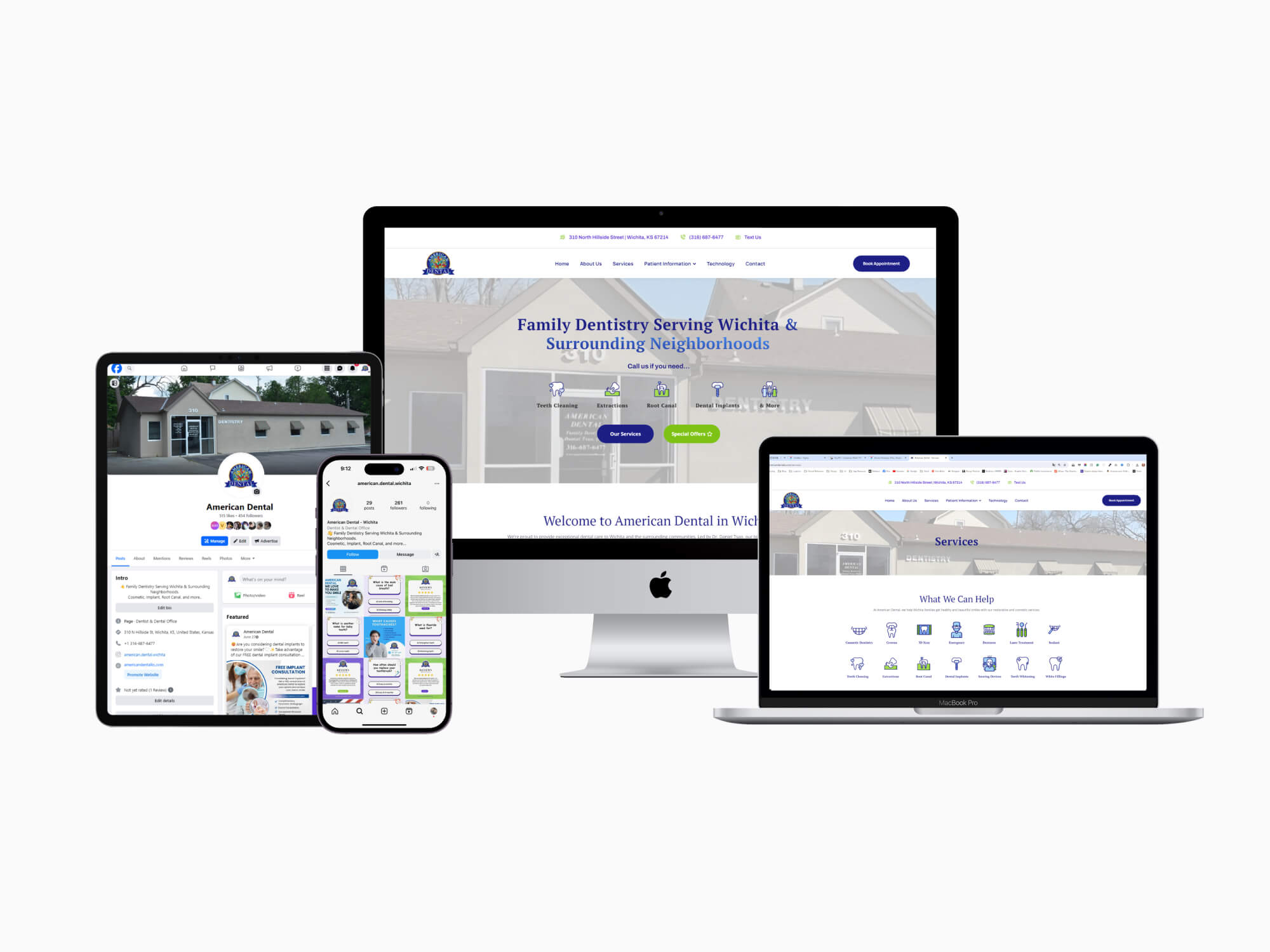 American-dental-wichita-website-design